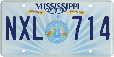 MS license plate NXL714
