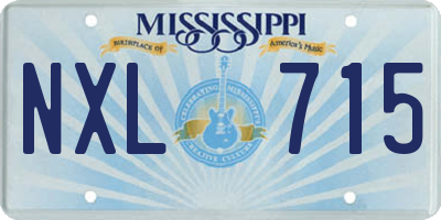 MS license plate NXL715