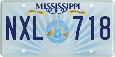 MS license plate NXL718