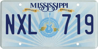 MS license plate NXL719