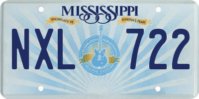 MS license plate NXL722