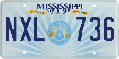 MS license plate NXL736
