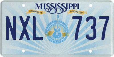 MS license plate NXL737
