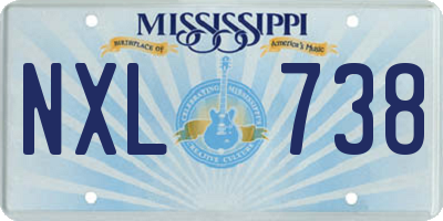 MS license plate NXL738