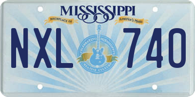 MS license plate NXL740