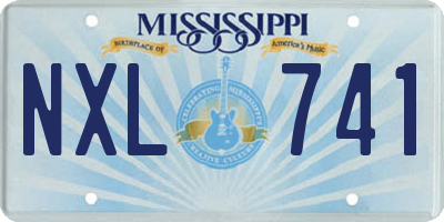 MS license plate NXL741