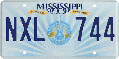 MS license plate NXL744