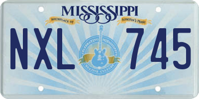 MS license plate NXL745