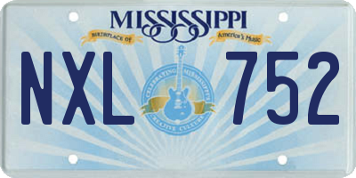 MS license plate NXL752