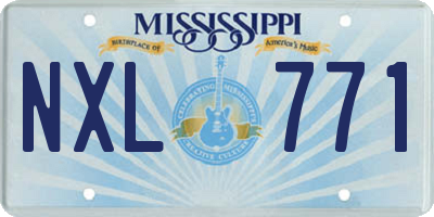 MS license plate NXL771