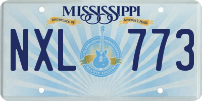 MS license plate NXL773