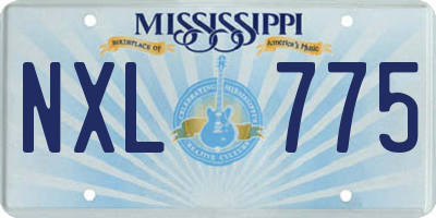 MS license plate NXL775