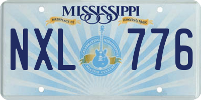 MS license plate NXL776