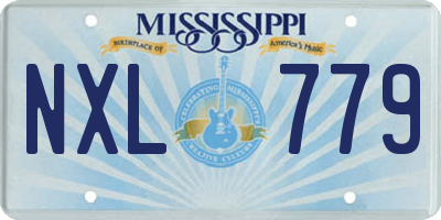 MS license plate NXL779