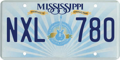 MS license plate NXL780
