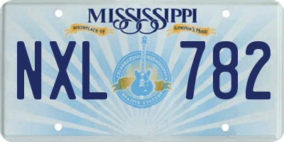 MS license plate NXL782