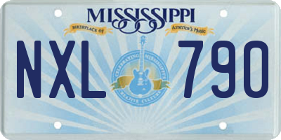 MS license plate NXL790
