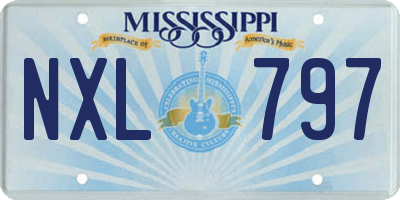 MS license plate NXL797