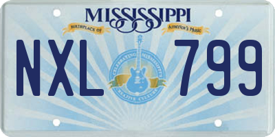 MS license plate NXL799