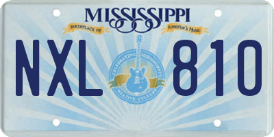 MS license plate NXL810