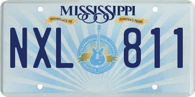 MS license plate NXL811