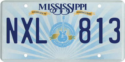 MS license plate NXL813