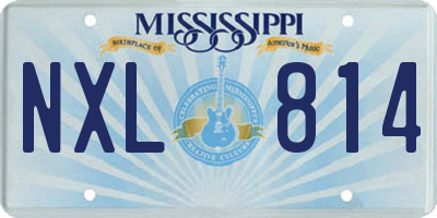 MS license plate NXL814