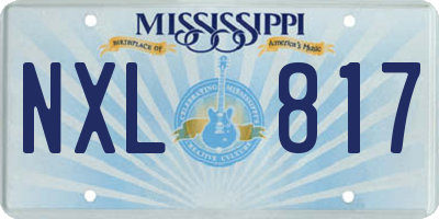 MS license plate NXL817