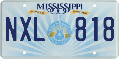 MS license plate NXL818