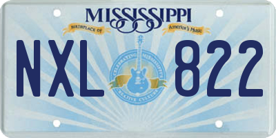 MS license plate NXL822