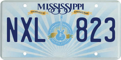 MS license plate NXL823