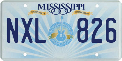 MS license plate NXL826
