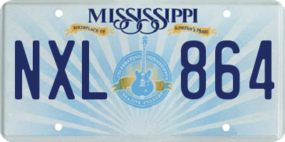 MS license plate NXL864