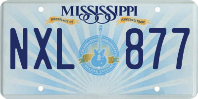 MS license plate NXL877