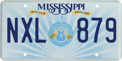 MS license plate NXL879