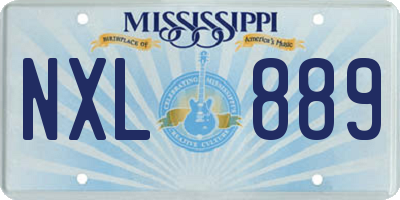 MS license plate NXL889