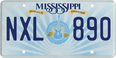 MS license plate NXL890