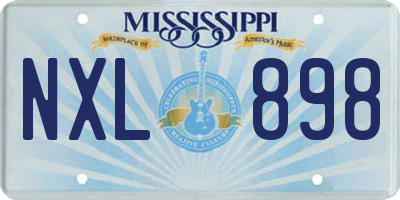 MS license plate NXL898