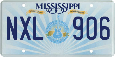 MS license plate NXL906