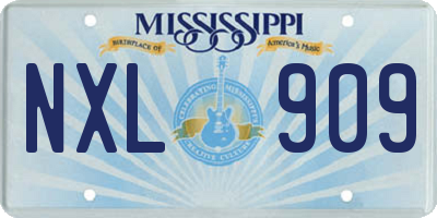 MS license plate NXL909