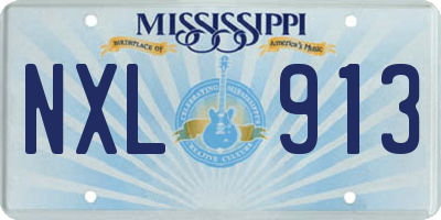 MS license plate NXL913