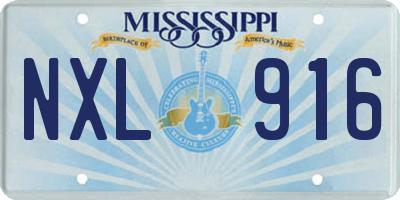 MS license plate NXL916