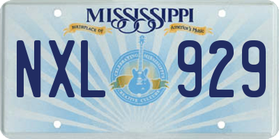 MS license plate NXL929