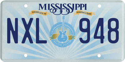 MS license plate NXL948