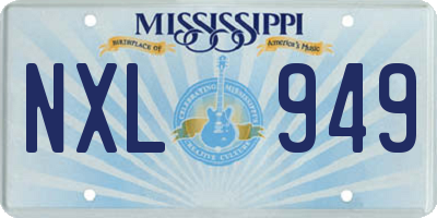 MS license plate NXL949