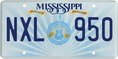 MS license plate NXL950