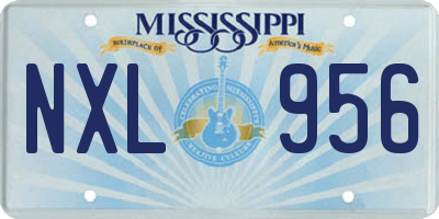 MS license plate NXL956