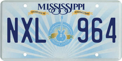 MS license plate NXL964