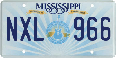 MS license plate NXL966