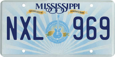 MS license plate NXL969
